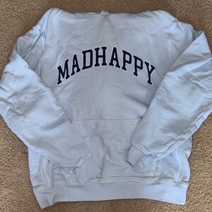 Madhappy Sky Blue Crewneck with Navy Lettering